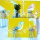 Wanddekoration aus Tapetenresten