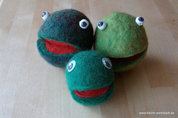 Gefilzter Frosch