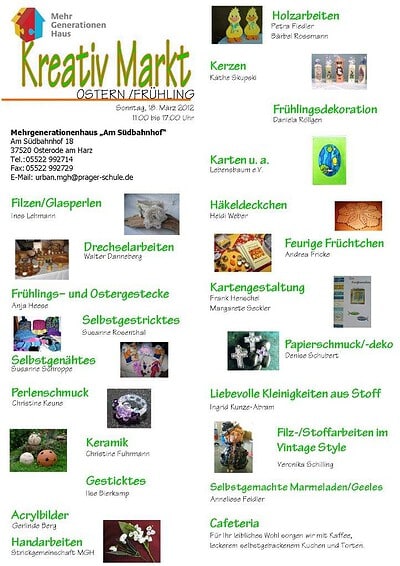 Kreativmarkt Frühjahr/Ostern