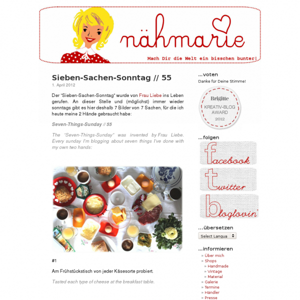 Screensho  blog.naehmarie.de