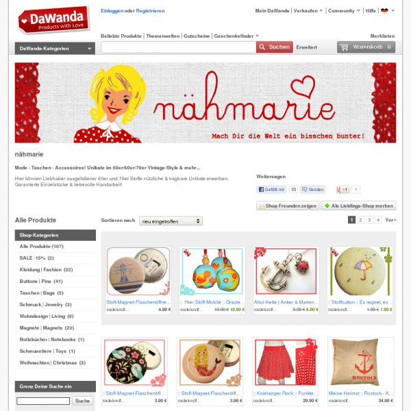Screensho  de.dawanda.com/shop/nadelundfaden