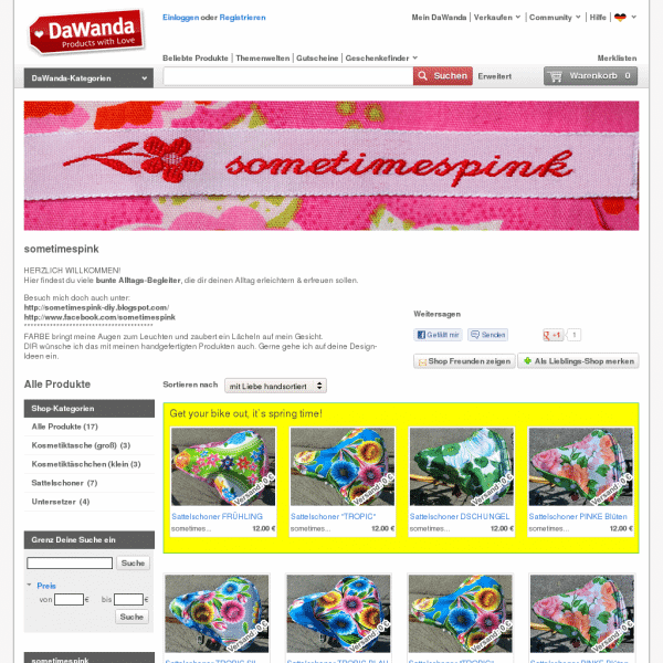 Screensho  de.dawanda.com/shop/sometimespink