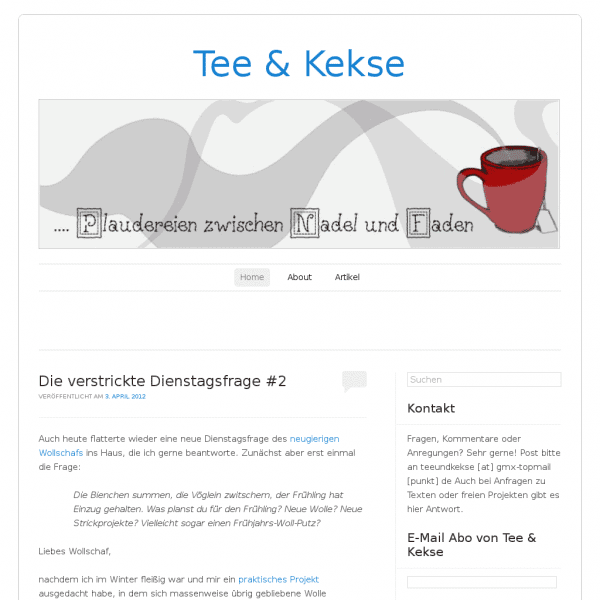 Screensho  teeundkekse.wordpress.com