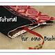 Tutorial für eine Buchhülle mit variabler Lasche und Lesezeichen