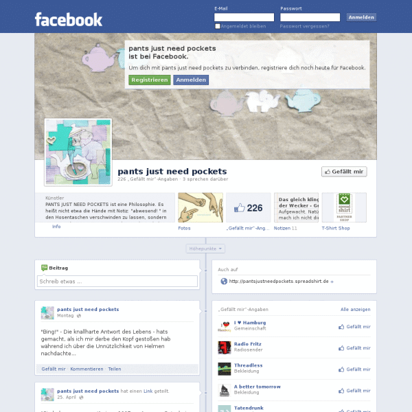 Screensho  facebook.com/pantsjustneedpockets