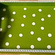 Polkadot Tablett mit Spitzenbordüre