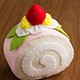 Filz Erdbeere Rollkuchen