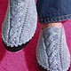 Hüttenschuhe mit Zopf