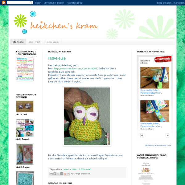 Screensho  heikchenskram.blogspot.de