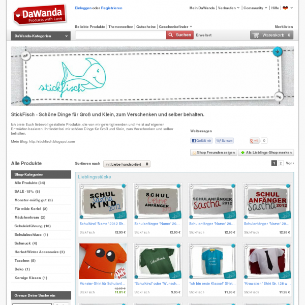 Screensho  de.dawanda.com/shop/StickFisch-de