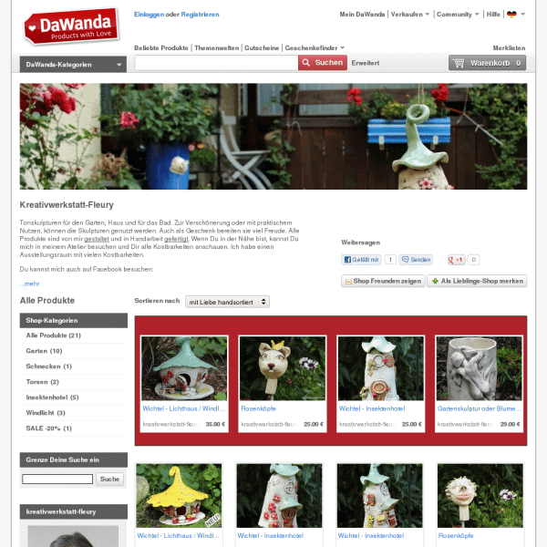 Screensho  de.dawanda.com/shop/kreativwerkstatt-fleury