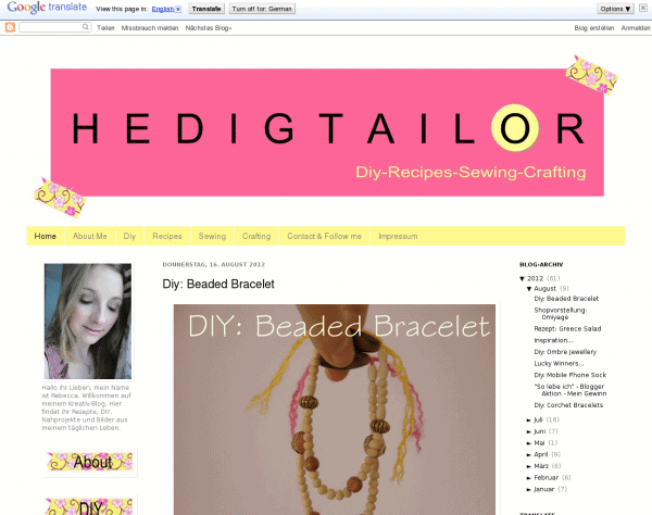 Screensho  hedigtailor.blogspot.com