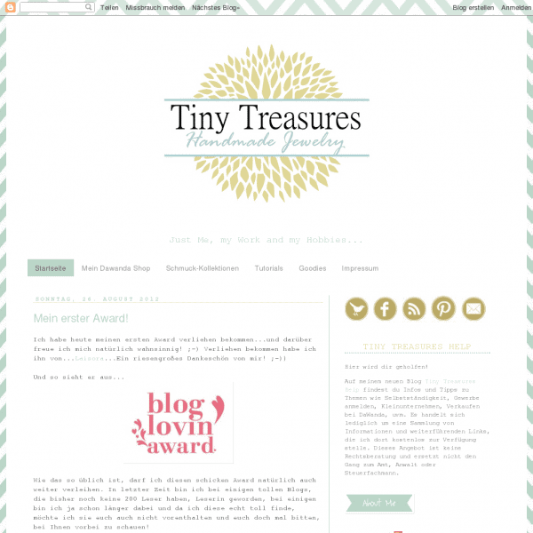 Screensho  tinestinytreasures.blogspot.de/
