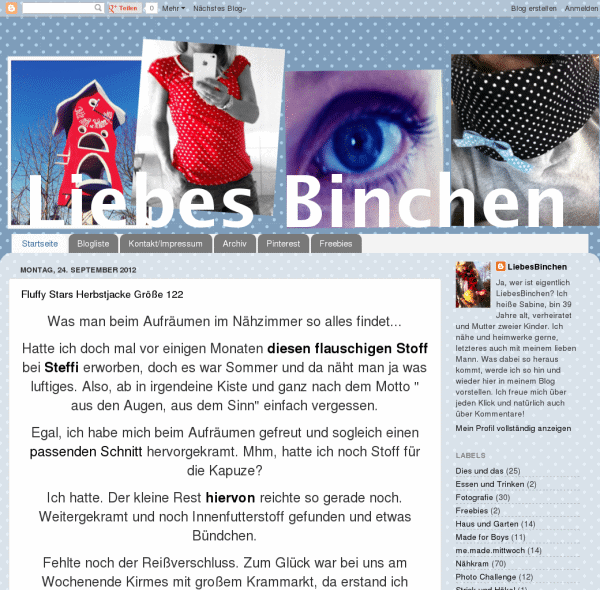 Screensho  liebesbinchen.blogspot.de/