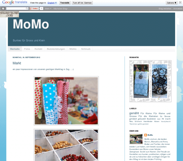 Screensho  momo-creation.blogspot.com