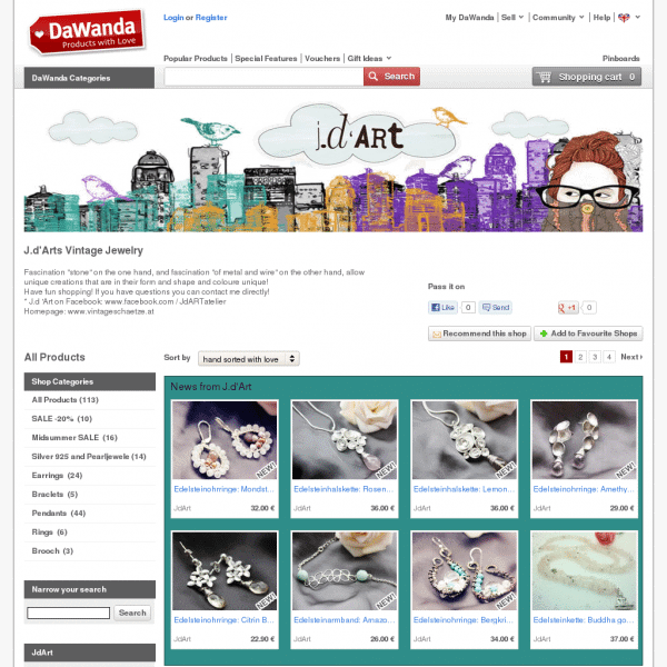 Screenshot  dawanda.com/shop/jdart