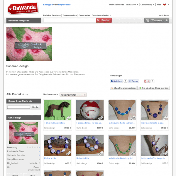 Screenshot  de.dawanda.com/shop/SaKo-design