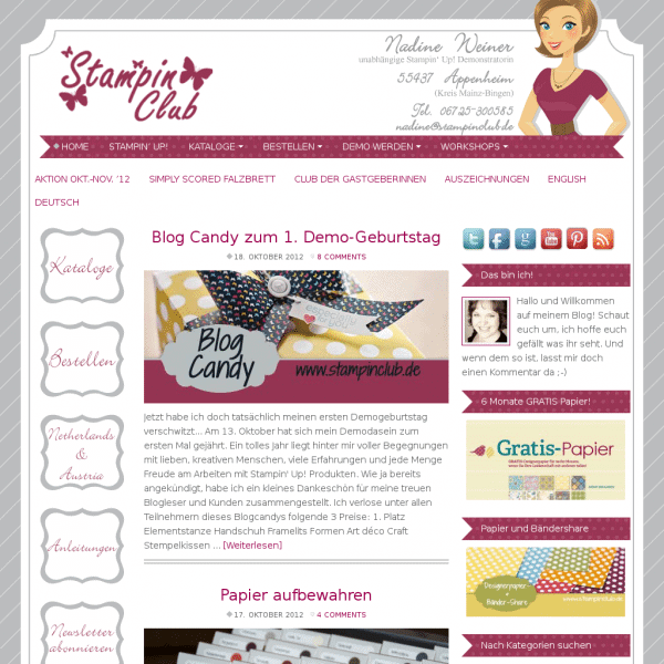 Screenshot  stampinclub.de