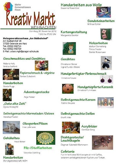 Kreativmarkt Advent/Weihnachten