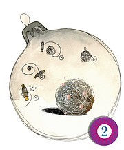 Weihnachtskugel aus Draht+Perlen - DIY