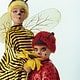 Bienen- oder Marienkäferperücke für Kinder