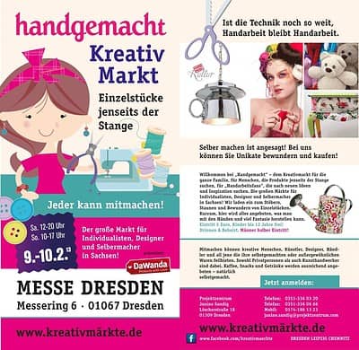 Handgemacht - der Kreativmarkt Messe Dresden 09./10.02.2013
