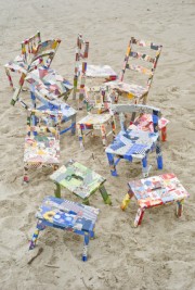 Das kleine Papier-Seminar bei MöbelVerrückt / Veredeln von Gegenständen mit Papier