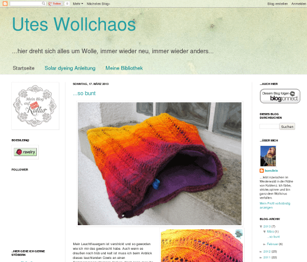 Screenshot  uteswollchaos.blogspot.de/