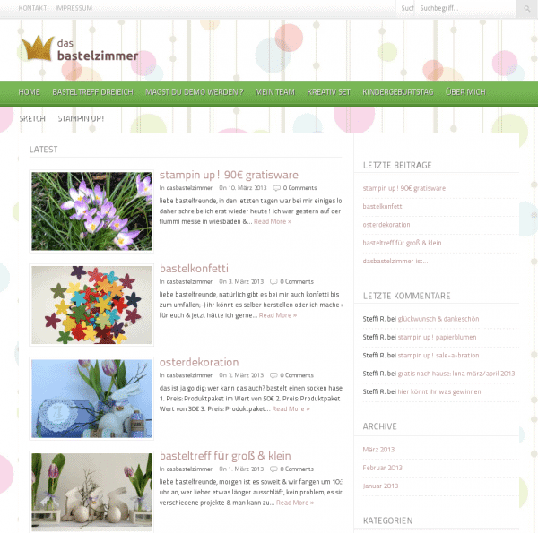 Screenshot  www.dasbastelzimmer.de