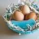 Osternest aus Häkeldeckchen