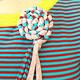 DIY Brosche aus Jersey-(resten) oder Zpagettigarn DIY Brosche aus Jersey-(resten) oder Zpagettigarn