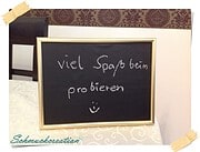 Tafel im Bilderrahmen