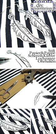 [DIY] Federohrringe aus Papier
