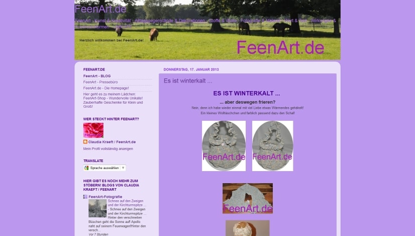 FeenArt - Kunst & Kreativität - Alltagsgegenstände & Dekorationen - Stoffe & Wolle - Fotografie & Malerei - Wort & Text - Wirkungen & Ausdrucksformen - UNIKATE