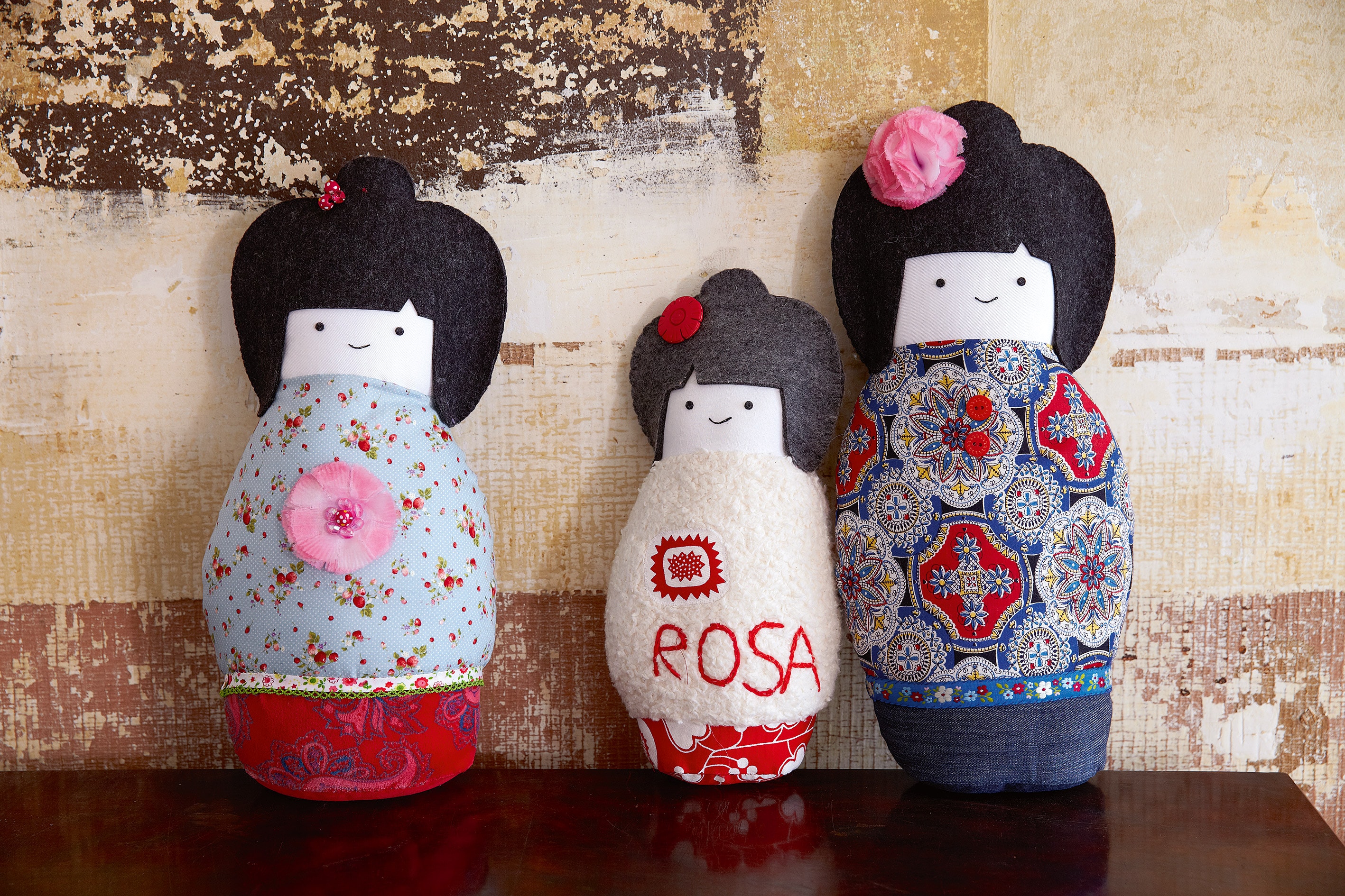 Kokeshi Puppe (mit Schnittmuster) – Bild 2