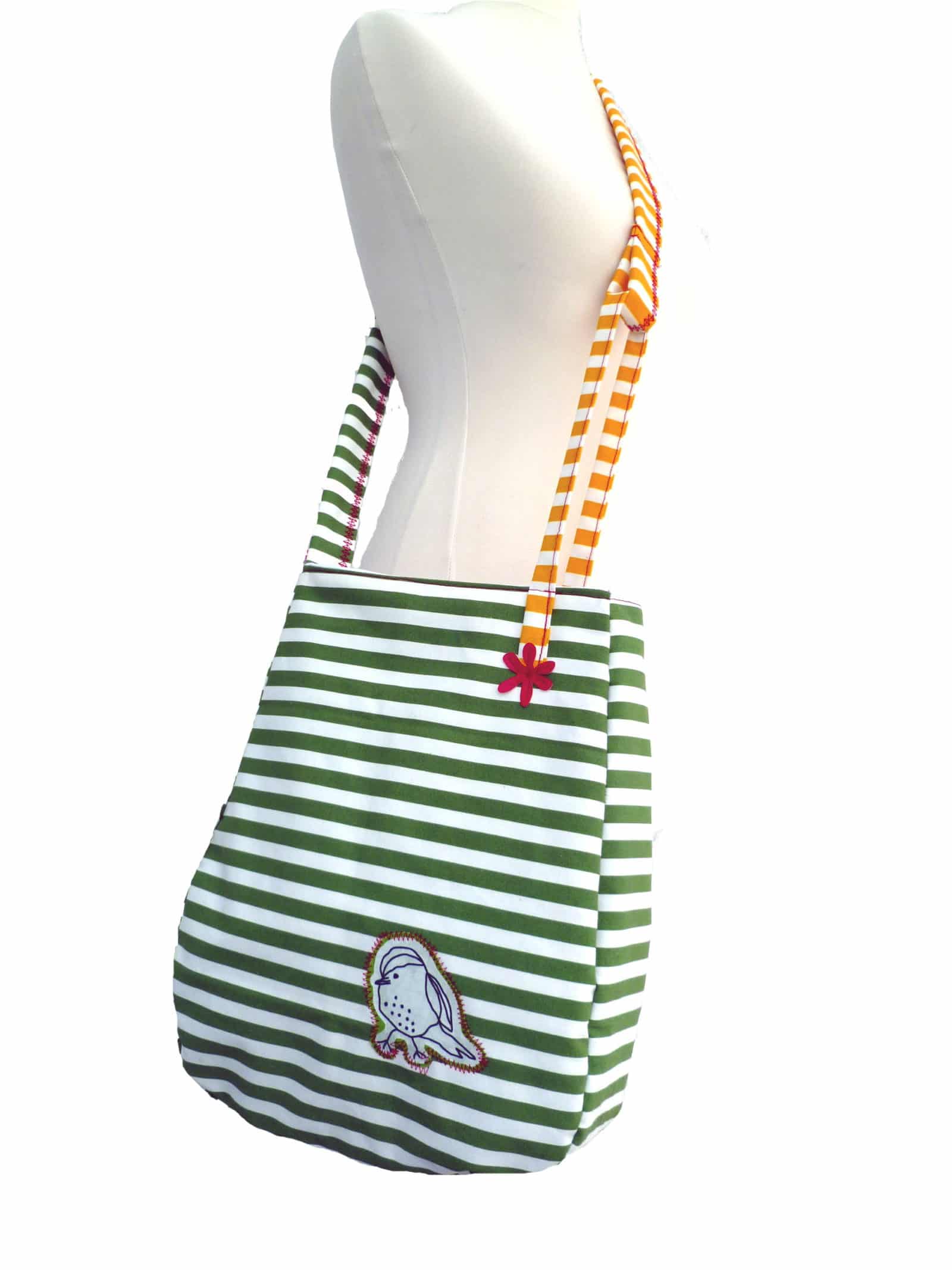 Gestreifte Tasche