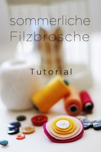 sommerliche Filzbrosche sommerliche Filzbrosche