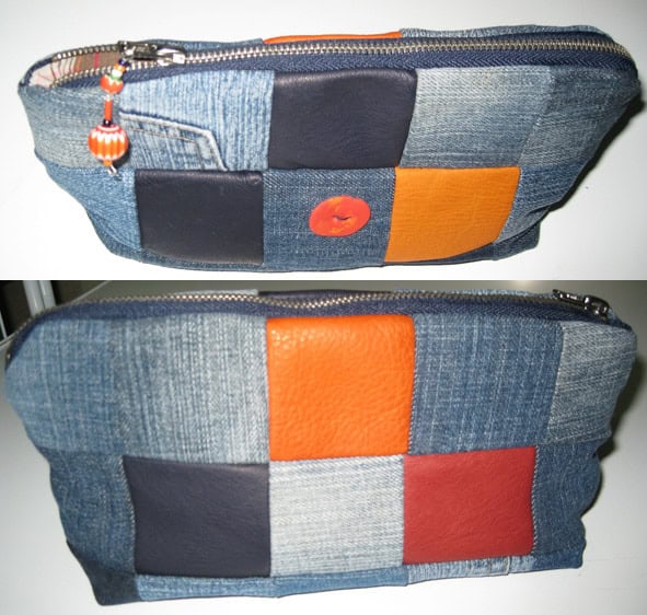 Praktische Patchworktasche aus Resten