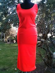 stretchrock und/oder schlauchkleid neonorange
