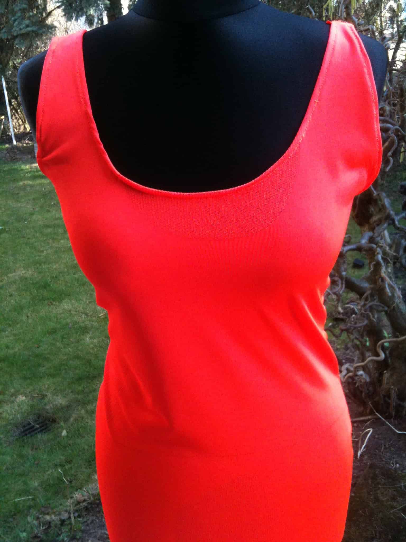 stretchrock und/oder schlauchkleid neonorange
