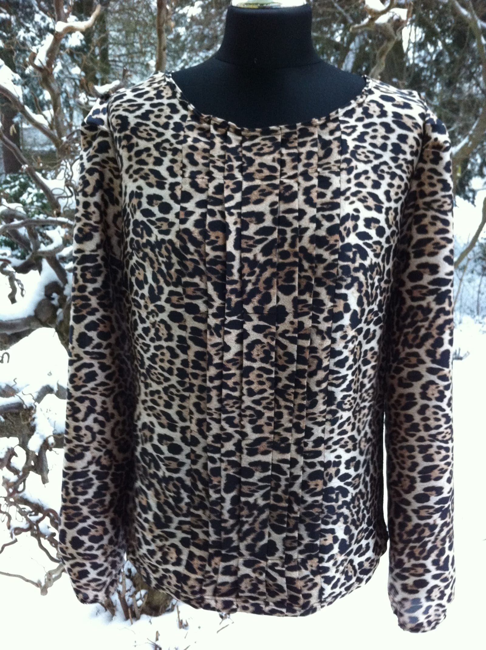 bluse mit faltenfront leo