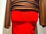 stretchrock und/oder schlauchkleid neonorange