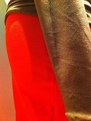 stretchrock und/oder schlauchkleid neonorange