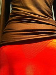 stretchrock und/oder schlauchkleid neonorange