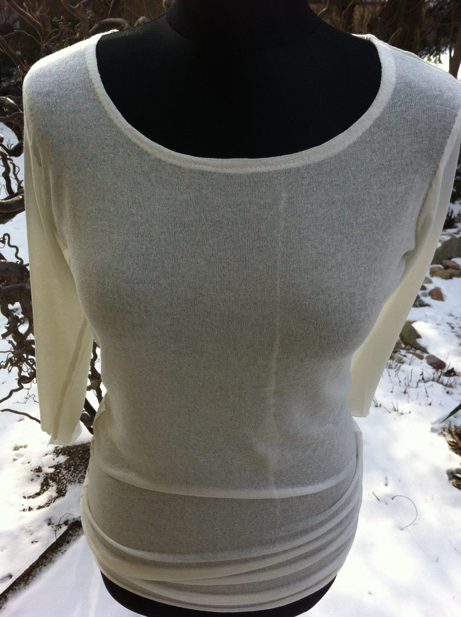 transparentes shirt weiss