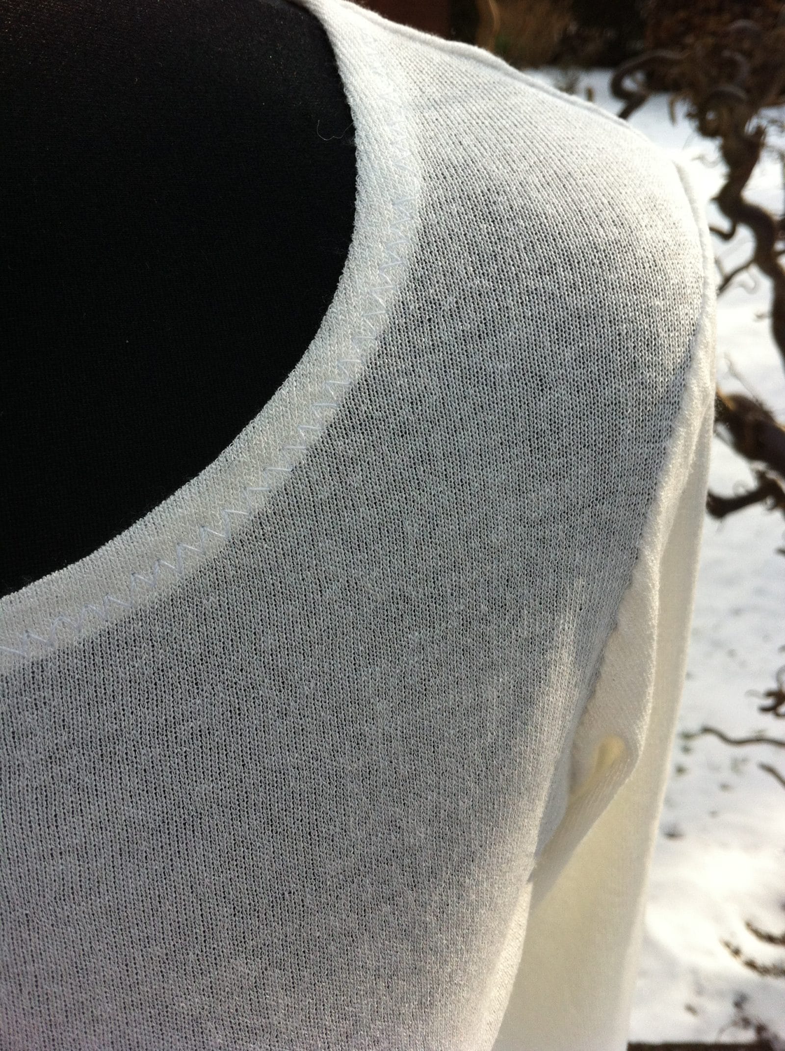 transparentes shirt weiss