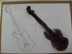 Taschen-oder Schlüsselanhänger Gitarre