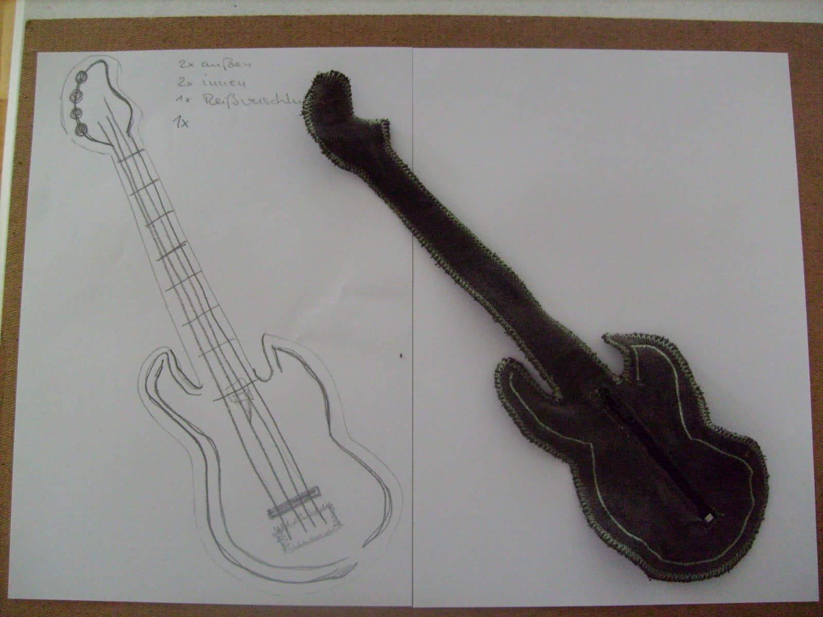 Taschen-oder Schlüsselanhänger Gitarre