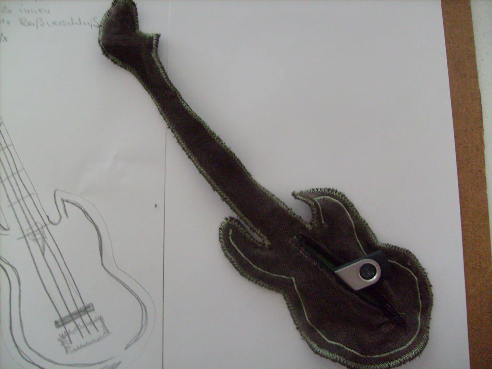 Taschen-oder Schlüsselanhänger Gitarre