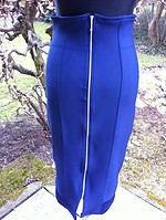 neopren bleistiftrock navy